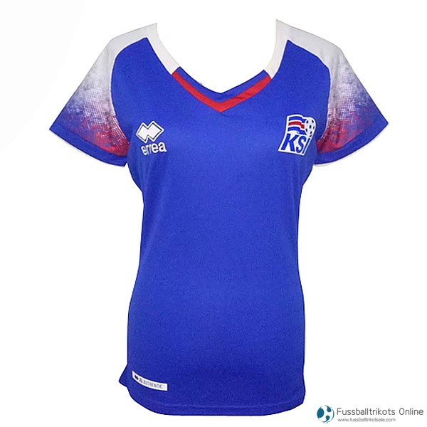 Island Trikot Heim Damen 2018 Blau Fussballtrikots Günstig